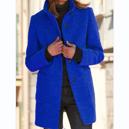Cardigan Coat Women Clothes Warm Autumn 2023 Fashion Versatile Loose Fitting Retro Button Stand Collar Long Sleeve Y2k Overcoat