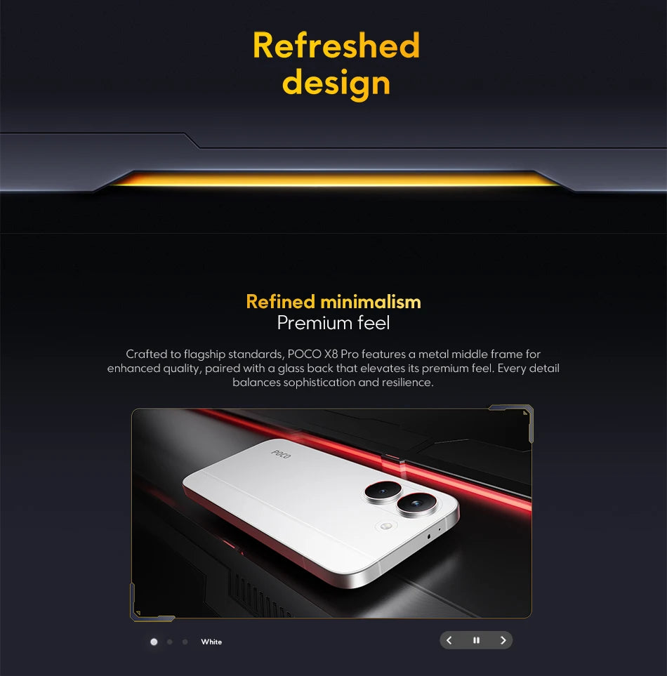 Global Version POCO X8 Pro 6500mAh battery W HyperCharge 50MP hand camera Supports NFC