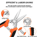 3pcs Multifunctional Stainless Scissors Pruner Garden Scissors for Gardening Flower Fruit Tree Manually Scissor Electrician Tool