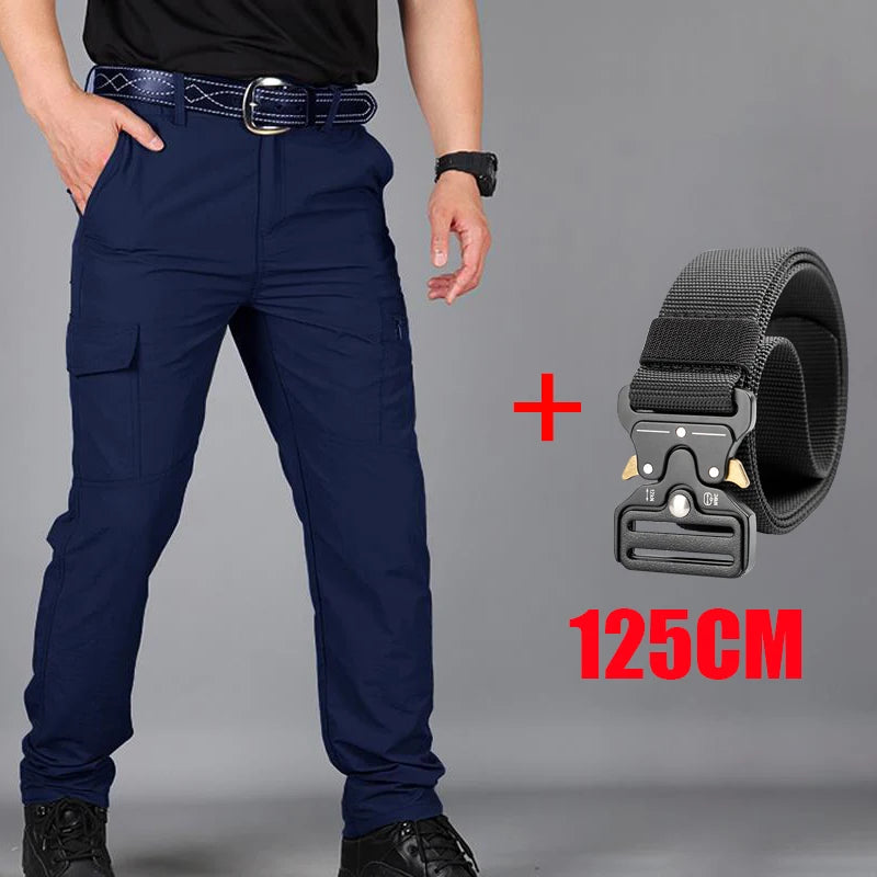 Men's Summer Tactical Cargo Pants Lightweight Casual Waterproof Trousers Casual Pants Wear-resisting Multi-pocket Outdoor Hiking