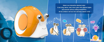 Robobloq Qobo Toy Robot For Kids 3-6, Screen-Free Early Education Coding Robot, 2 Game Modes, Learning and Education Toy