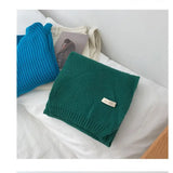 Winter Knitting Scarf Men Women Fastener Thermal Neck Warmer Solid Fleece Keep Warm Scarf Thickening Windproof Neck Cover