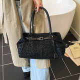 Leopard PU Leather Shoulder Bags for Women 2026 Luxury Designer Brand Trend Tote Bag Females Short Handle Handbags and Purses