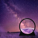 3D Moving Sand Art Picture Round Glass Deep Sea Sandscape Hourglass Quicksand Craft Flowing Sand Painting Office Home Decor Gift