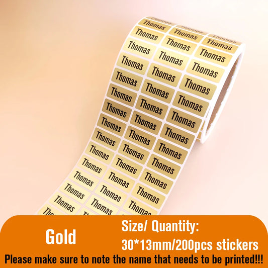 Custom Name Tag Sticker Waterproof Kawaii Stickers Decals Personalized First Name Label for Children School Stationery Bottle