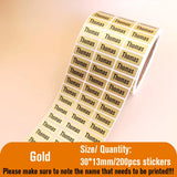 Custom Name Tag Sticker Waterproof Kawaii Stickers Decals Personalized First Name Label for Children School Stationery Bottle
