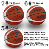 Mute Bouncing Basketball w/ Cover Men Size 7#(29.6in) Women Size 6#(28.9in) Children Indoor Silent PU Foam Ball Quietly Dribble