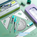 7-In-1 Multifunctional Compass Ruler Set Integrated High Aesthetic Drawing Office Tools for Primary Secondary School Stationery