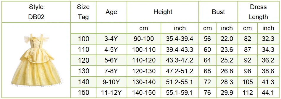 Children Princess Costume Kids Halloween Carnival Beauty Beast Birthday Party Clothes Girl Yellow Belle Cosplay Dress Up