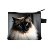 Coin Purse New Animal Cat Children's Wallet Student Portable Card Coin Key Storage Bag Polyester Hand Bag Mini Bag