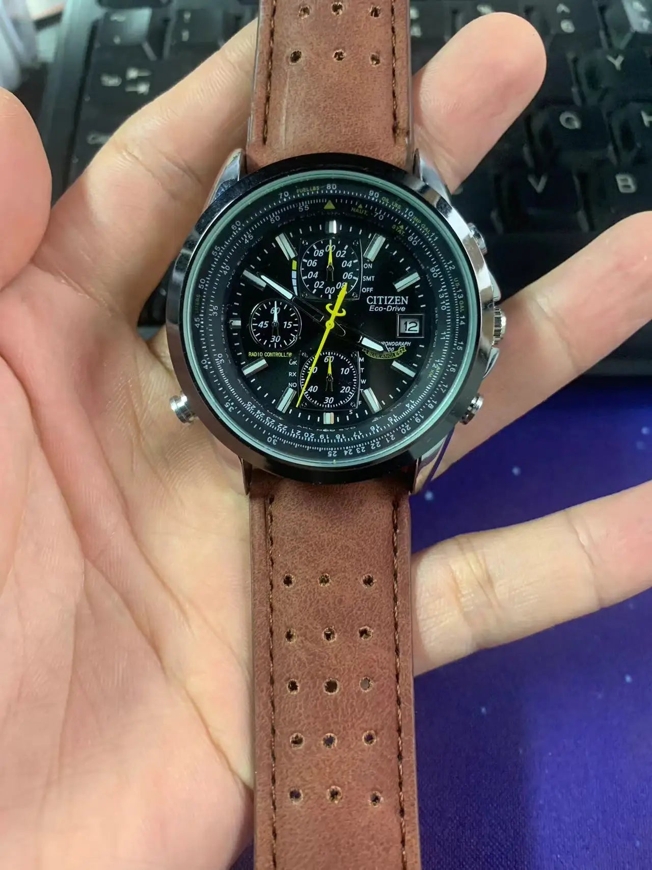 CITIZEN Brand Blue Angels Pilot Men's Watch Luxury Leisure Multifunction Watches for Men Calendar Quartz Wristwatch