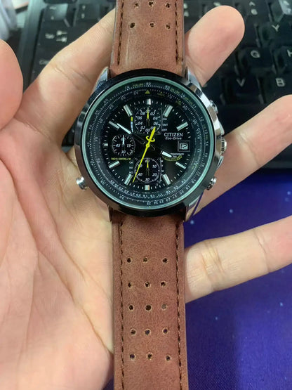 CITIZEN Brand Blue Angels Pilot Men's Watch Luxury Leisure Multifunction Watches for Men Calendar Quartz Wristwatch