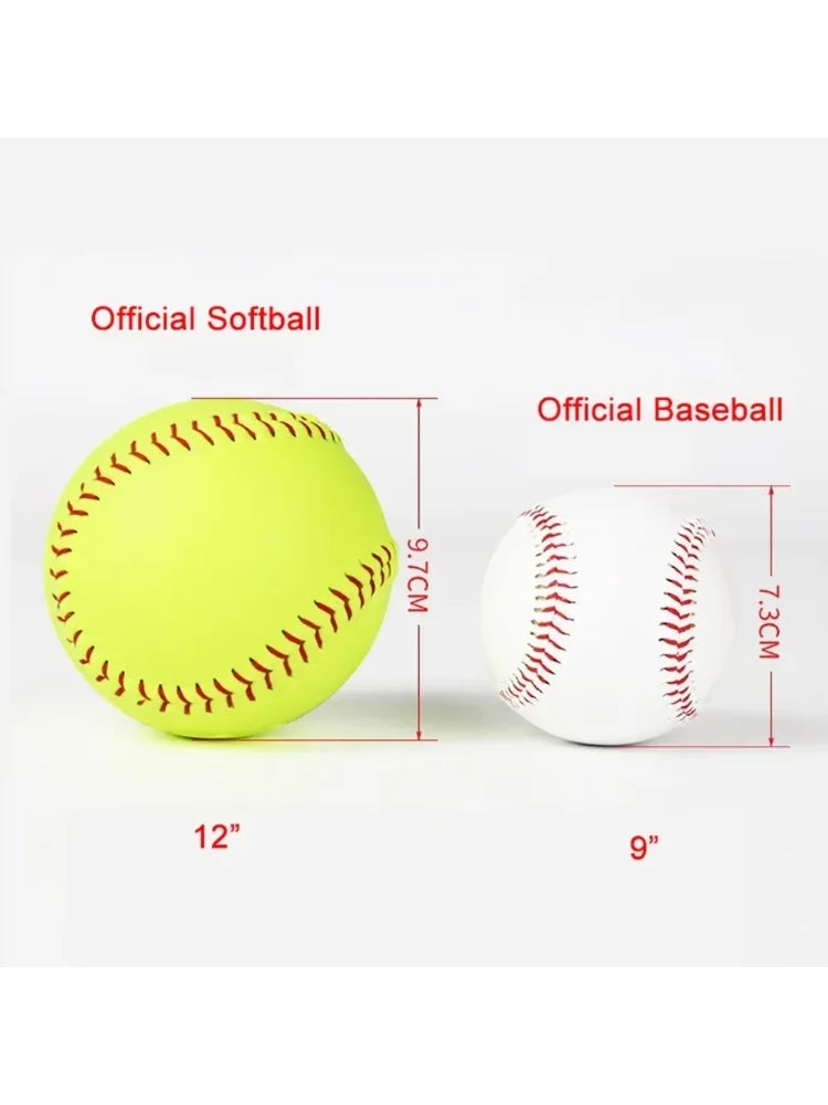 12-Inch Softball Training Ball Official Size Weight Sports Practice Unmarked Training Ball Durable High Quality