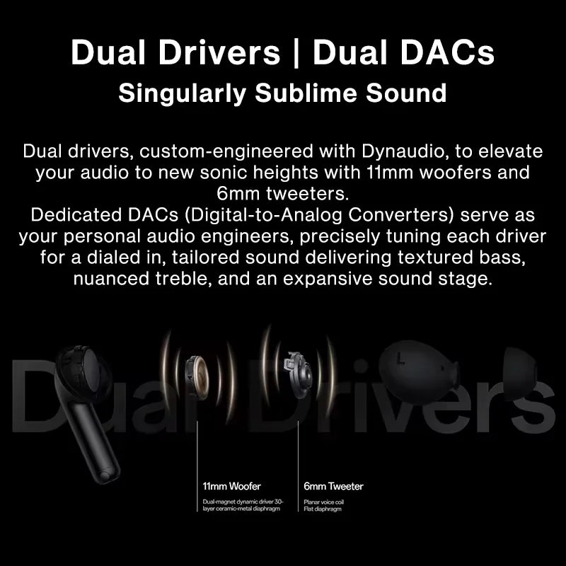 Global Version OnePlus Buds Pro 3 Earphone Up to 50dB Noise Canceling Spatial Audio with Head Tracking Hi-Resolution Audio