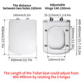 O-Shaped Toilet Seat Slow Close Quiet Lid Thickened Durable for Both Adults Children Universal Bathroom Accessories