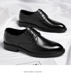 3/6/8 CM Elevator Shoes Men Dress Shoes Black Soft Leather Men Heightening Formal Shoes Casual Business Men Oxfords Suit Shoes