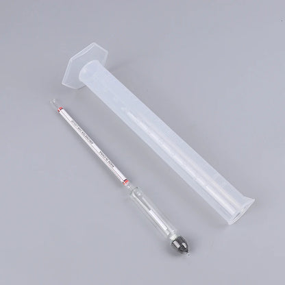 1Set Hydrometer Tester Vintage Measuring Bottle Set Tools Alcoholmeter Wine Concentration Meter 0-100 Hydrometer