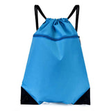 Unisex Sports Backpack Foldable Water-resistant Pure Color Drawstring Backpack Travel Portable Beach Bag