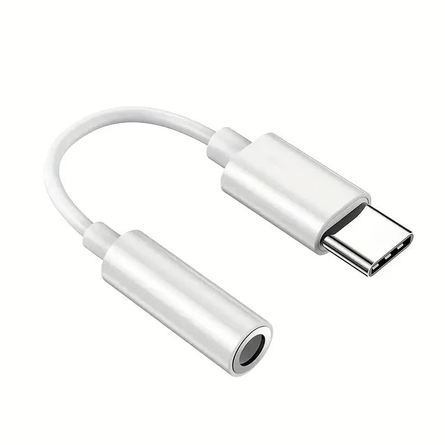USB tipo C para 3.5 Jack fone de ouvido adaptador, conversor de cabo de áudio, USB-C, iPhone 15, 15 Pro Max, Samsung Galaxy, Huawei, Xiaomi, 3, 5mm