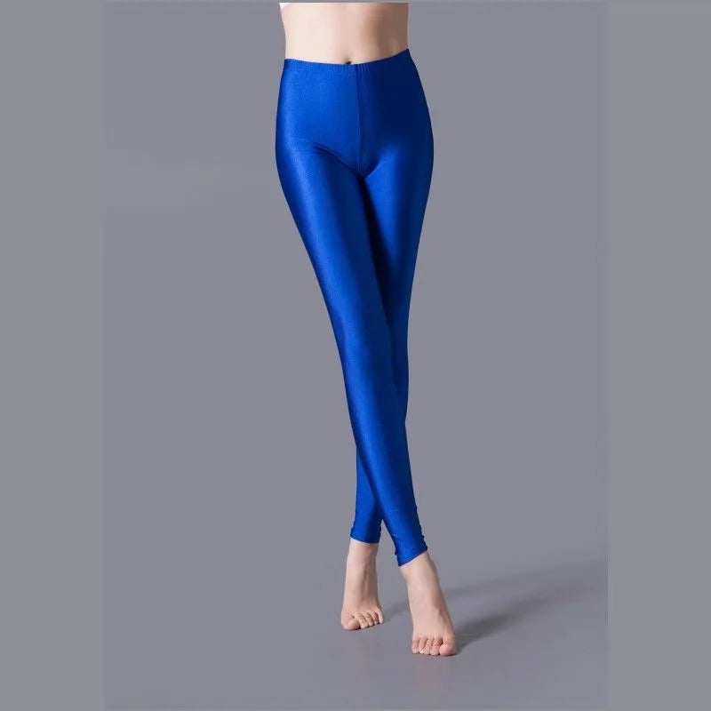 Leggings ajustados de alta elasticidad, pantalones pitillo ajustados de talla grande, pantalones brillantes, pantalones de yoga para mujer, leggings ajustados sexis y agradables para la piel. 