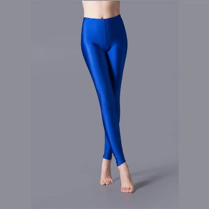 Leggings ajustados de alta elasticidad, pantalones pitillo ajustados de talla grande, pantalones brillantes, pantalones de yoga para mujer, leggings ajustados sexis y agradables para la piel. 