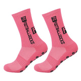 2025 New Anti-Slip Tape Design Football Socks Mid-Calf Non-Slip Soccer Sport Cycling Sports Men's Women Sock Grip Yoga 1 Pair