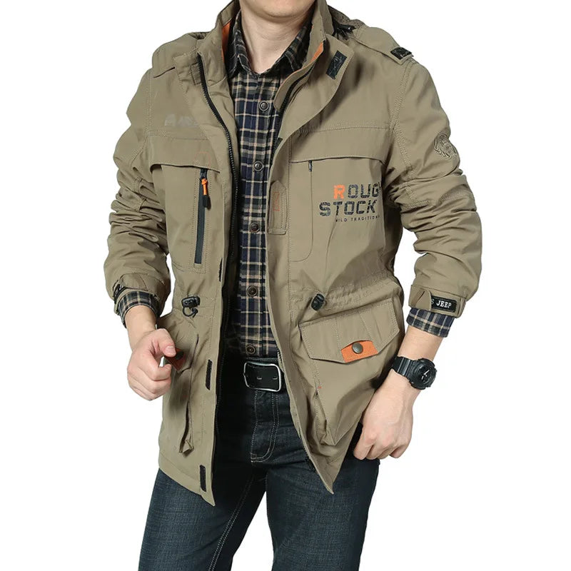 Chaqueta táctica cortavientos para hombre, impermeable, con capucha, para exteriores, deportiva, militar, talla europea, S-5XL, para escalada de campo, ropa fina