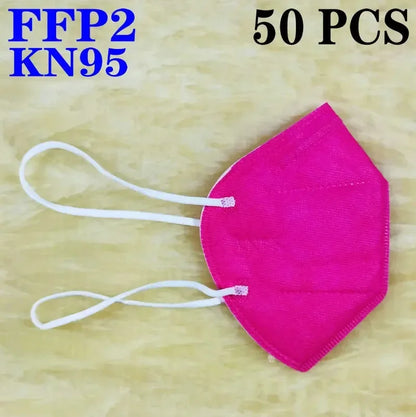 FFP2 headband Mascarillas CE KN95 Mask Black White 5 Layers Face Mask KN95 Filter Respirator mouth Mask Adults filter