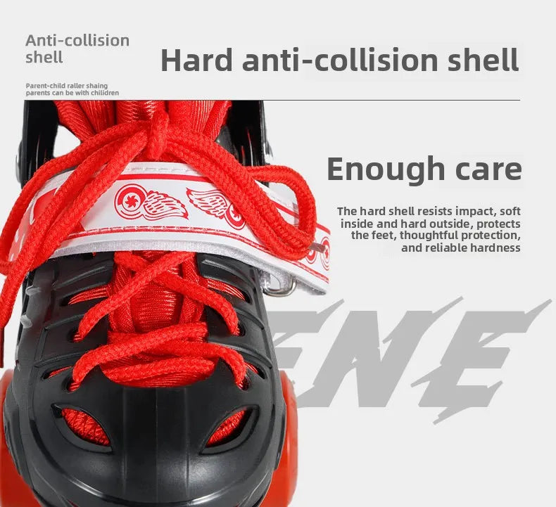 Children's New Flashing Double-Row Four-Wheel Shoes Boys and Girls Ice Skates Children's Roller Shoes