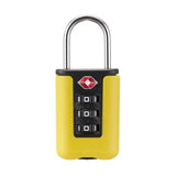 TSA Customs Code Lock for Travel Luggage Password Changeable Black Lock Contrast Design Padlock 3 Digit Combination Lock