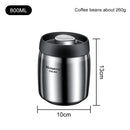 Vacuum sealed tank Coffee bean storage tank Household 304 stainless steel food storage Jars moisture-proof sealed container