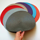 Round Placemats Set  Braided Circle Place Mat Washable Table Mats for Kitchen Dining Table Mixed Color Non-Slip Place mats