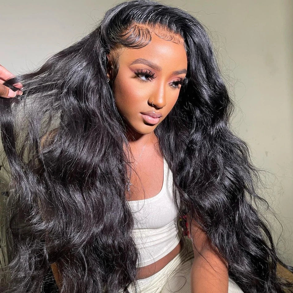 30 40 Inch 13x4 13x6 HD Body Wave Lace Front Wigs Pre-Plucked Loose Wave Lace Frontal Wig Water Wave Human Hair Wigs for Women