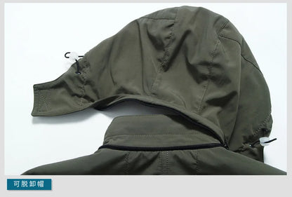 Chaqueta táctica cortavientos para hombre, impermeable, con capucha, para exteriores, deportiva, militar, talla europea, S-5XL, para escalada de campo, ropa fina