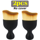 Escova de limpeza interior do carro teclado ar condicionado câmera grosso pele macia escovas limpas com capa fenda poeira detalhando ferramentas