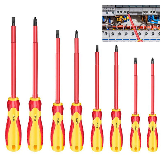 Insulated Screwdriver Set Slotted Cross Screwdrivers Phillips Flat Driver Electrician's Professional Maintenance Tools Hand Tool