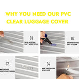 Waterproof Wheeled Suitcase Dust Cover Clear PVC Suitcase Cover Protectors Transparent Luggage Covers Dustproof Travel Sleeve