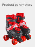 Children's New Flashing Double-Row Four-Wheel Shoes Boys and Girls Ice Skates Children's Roller Shoes