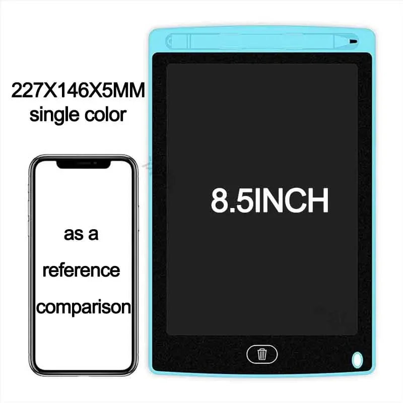 Tablet de desenho LCD para crianças, placa de escrita, ferramentas de pintura, eletrônicos, brinquedo educativo infantil, presente para menino, 4,4 polegadas, 8,5 polegadas