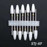 10pcs Ceramic Nail Drill Bits Set, Electric Manicure & Pedicure Milling Cutter, For Nail Polishing Machine