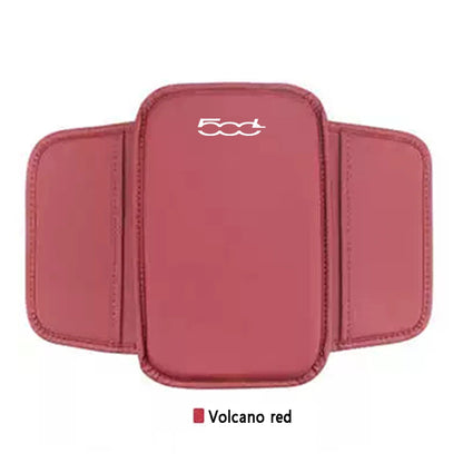 For Fiat 500 500C 500S 500X Abarth Car Accessories Center Console Arm Rest Protector Leather Car Armrest Box Pad Storage Pocket