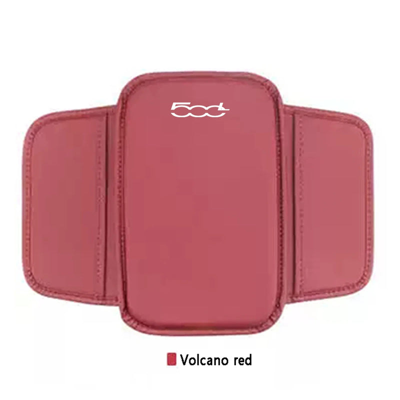For Fiat 500 500C 500S 500X Abarth Car Accessories Center Console Arm Rest Protector Leather Car Armrest Box Pad Storage Pocket