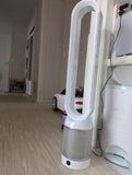 German dualpurpose cooling and heating bladeless fan, household silent small warm air heater, vertical floor standing electric