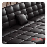 MINGDIBAO Modern Genuine Leather Sectional Sofa Bed – Convertible Couch with Tufted Backrest and Armrest,Functional Sleeper Sofa