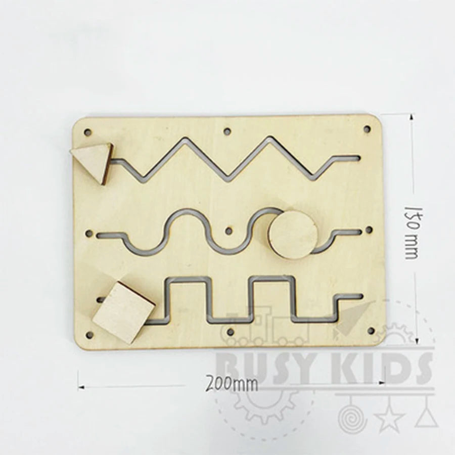 Wood Busy Board Accessories Baby DIY Montessori Toy Early Learning Wooden Toy Wooden Elements Parts for Kids Education Skill Toy