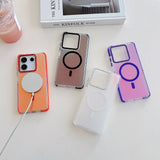 Luxury Glitter Laser Gradient Colorful Magnetic for Magsafe Case for Xiaomi 14T Pro Wireless Charge Shockproof Cover