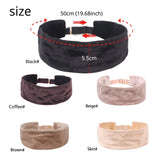 Diadema Plussign con sujeción para pelucas frontales de encaje, ajustable, invisible, de terciopelo, color piel, antideslizante.