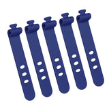 Reutilizável Cable Organizer, fone de ouvido Clip, Carregador Cord Management, 3 Hole Linha Titular Armazenamento, Bobbin Winder Correias, 5pcs