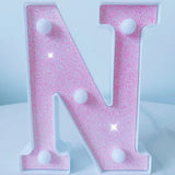 Pink Romantic Luxury LED Light 6.3-inch Pink Decorative Alphabet Number Light Battery Powered Christmas Decorative Light Wedding