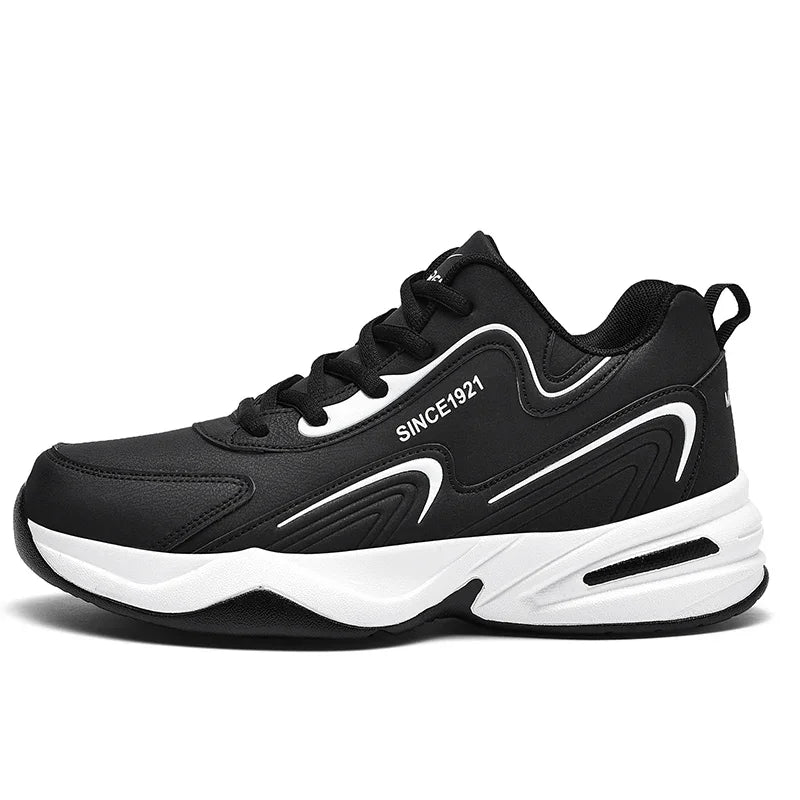 Men Sports Running Shoes Outdoor Walking Soft Casual Sneakers Fashion Designer Leather Sneaker Waterproof Men's Tennis Masculina